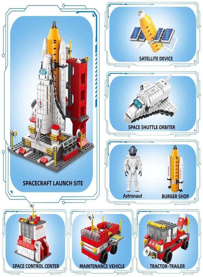 ZIYOSTAR Space Exploration Shuttle Toys for 6 7 8 9 10 11 12 Year Old Kids, 1022PCS 7-in-1 STEM Aerospace Rocket Building Kit for 6-12 Year Old Boys Girls, Best Gifts for Birthday - Image 3